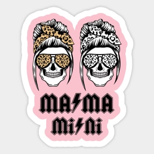 Skull Mom AC/DC-Mama Mini Sticker